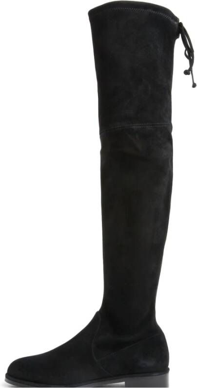 Stuart Weitzman Gedurfde Stretch Over-de-Knie Laars Black Dames