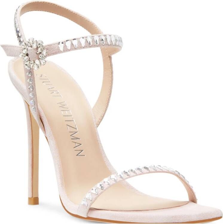 Stuart Weitzman Gemcut 100 Sandal Beige Dames