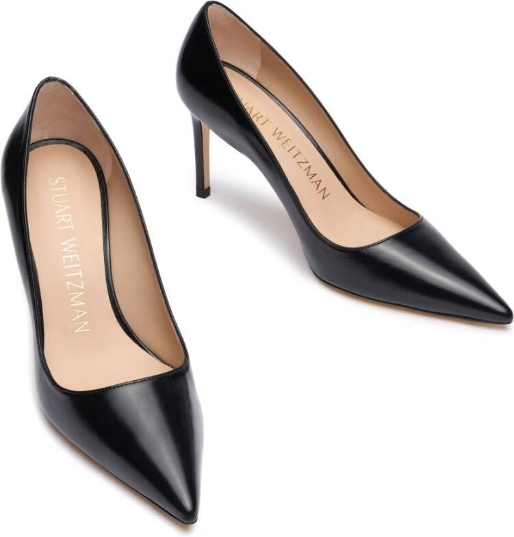 Stuart Weitzman Gepolijste puntige pump Black Dames