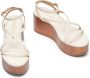 Stuart Weitzman Geweven Sleehak Sandaal Beige Dames - Thumbnail 4