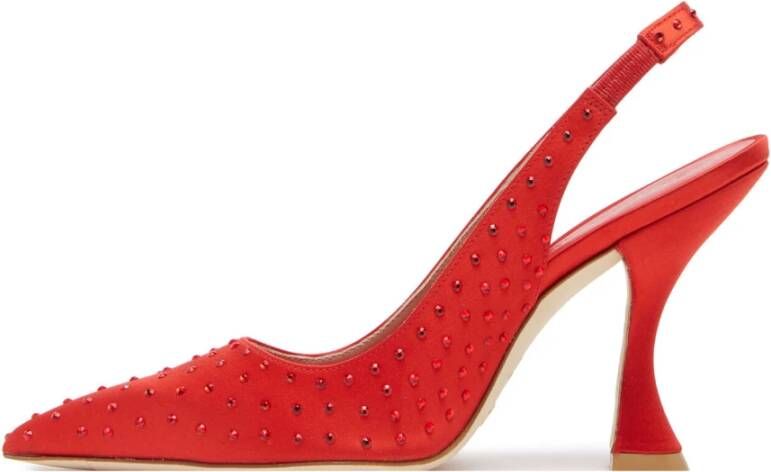 Stuart Weitzman Glam Xcurve 100 Slingback Pumps Rood Dames