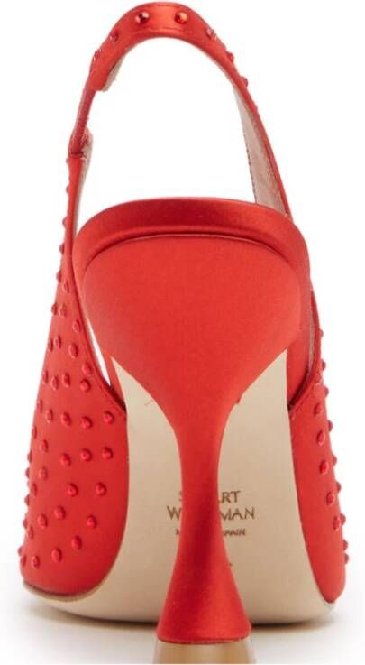 Stuart Weitzman Glam Xcurve 100 Slingback Pumps Rood Dames