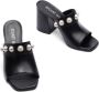 Stuart Weitzman Glamoureuze Slide met Parelversiering Black Dames - Thumbnail 2