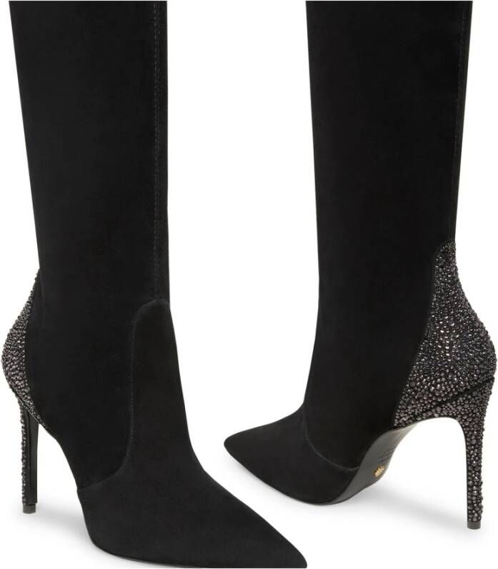 Stuart Weitzman Glamoureuze Ultrastuart Royale 100 Boot Black Dames