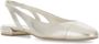 Stuart Weitzman Gouden leren slingback platte schoenen Beige Dames - Thumbnail 3