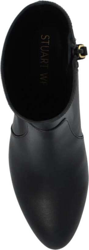 Stuart Weitzman Flareblock Zip Bootie Hak Enkellaarzen White Dames - Foto 9