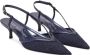 Stuart Weitzman Sparkle Mesh Slingback Hak Muiltje Blue Dames - Thumbnail 2