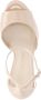 Stuart Weitzman Bruin Leren Plateau Sandalen Beige Dames - Thumbnail 7