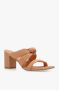 Stuart Weitzman Luxe Knoop Blok Slide Sandaal Black Dames - Thumbnail 7