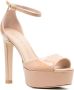 Stuart Weitzman Glamoureuze DiscoPlatform Sandaal Beige Dames - Thumbnail 4