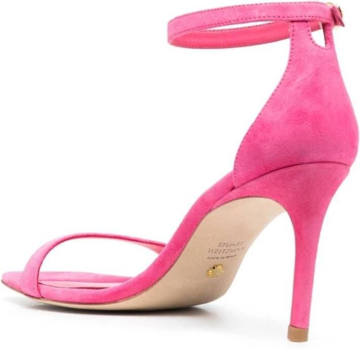 Stuart Weitzman Hot Pink Nunakedcurve Sandalen Pink Dames