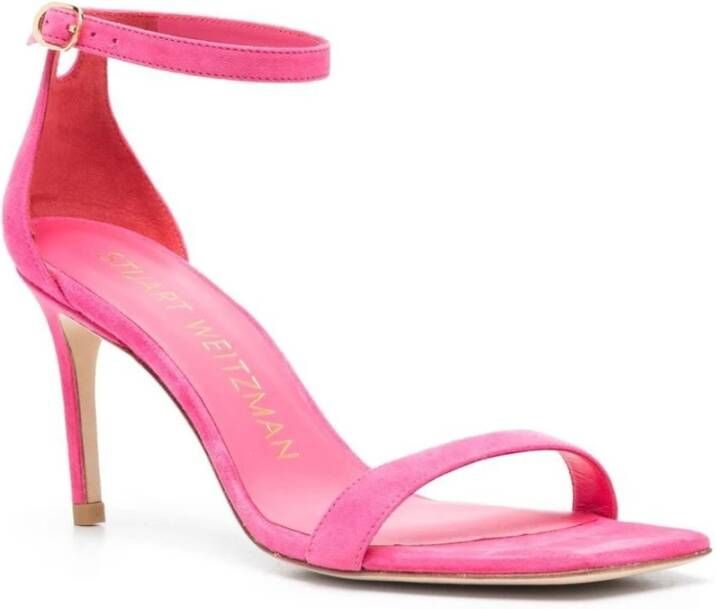 Stuart Weitzman Hot Pink Nunakedcurve Sandalen Pink Dames