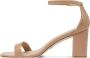 Stuart Weitzman Huid roze lederen nudistcurve sandalen Beige Dames - Thumbnail 4