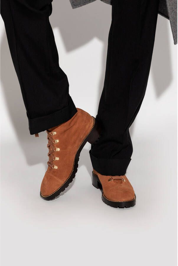 Stuart Weitzman Kolbie Suede enkellaarzen Bruin Dames