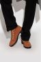 Stuart Weitzman Bruine Leren Enkellaarzen Vetersluiting - Thumbnail 4