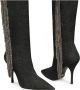 Stuart Weitzman Kristallen Franje Hoge Laarzen Black Dames - Thumbnail 4