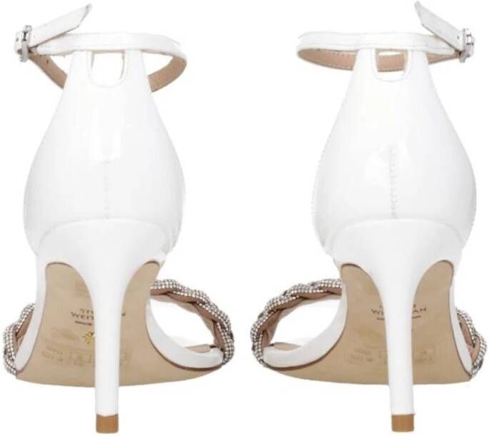 Stuart Weitzman Kristallen Gesp Lakleren Sandaal