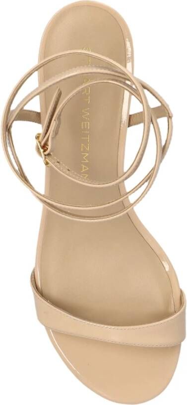 Stuart Weitzman Lakleren sandalen met hoge hakken Nudist