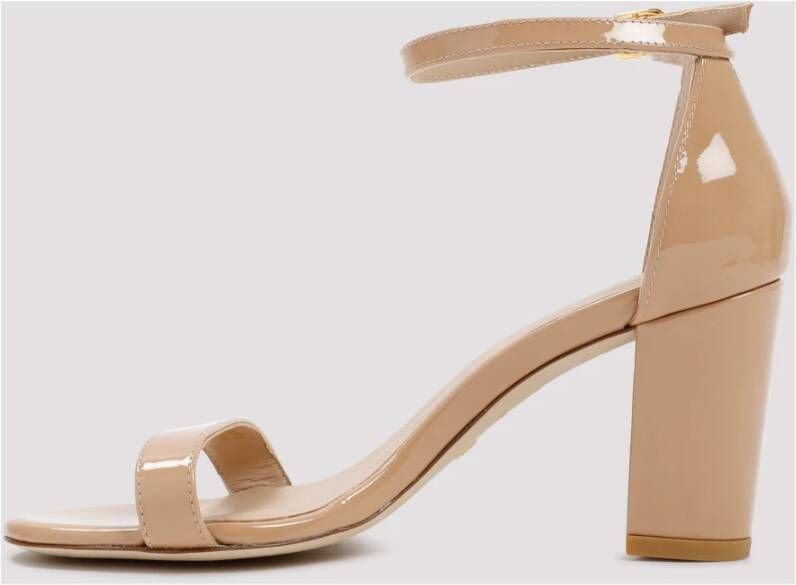 Stuart Weitzman Leren Nearlynude Sandalen Beige Dames