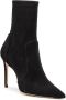Stuart Weitzman Leren Stretch Laarzen Puntige Neus Hak Black Dames - Thumbnail 2