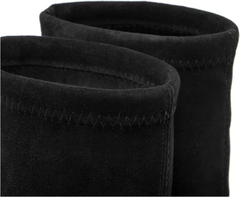 Stuart Weitzman Leren Stretch Laarzen Puntige Neus Hak Black Dames