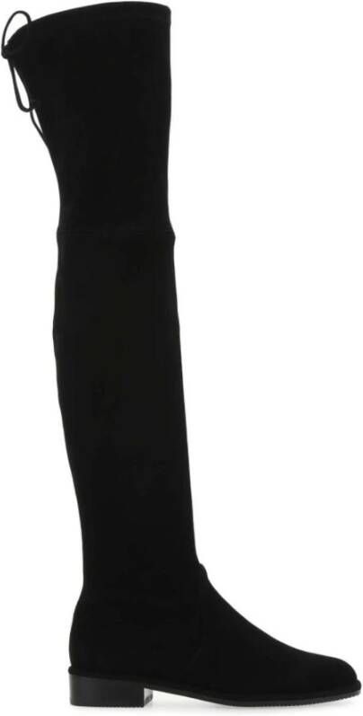 Stuart Weitzman Lowland Zwarte Suède Overknee Laarzen