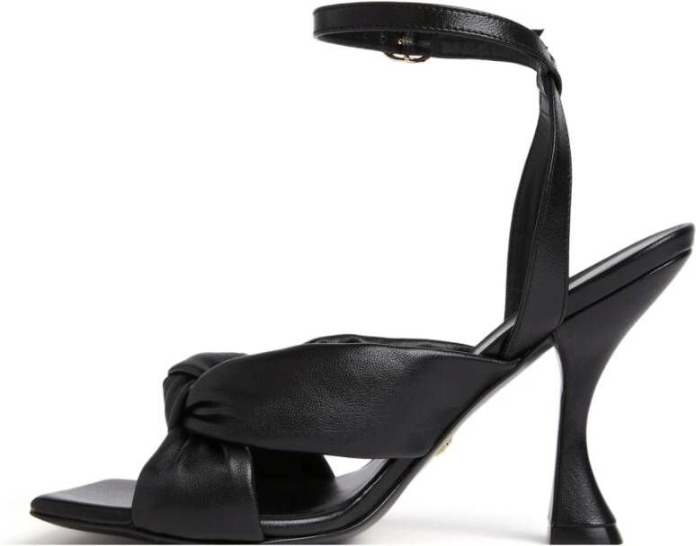 Stuart Weitzman Luxe Geknoopte Vamp Sandaal Black Dames