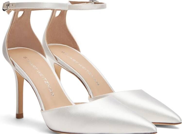 Stuart Weitzman Minimalistische Slingback Pump White Dames