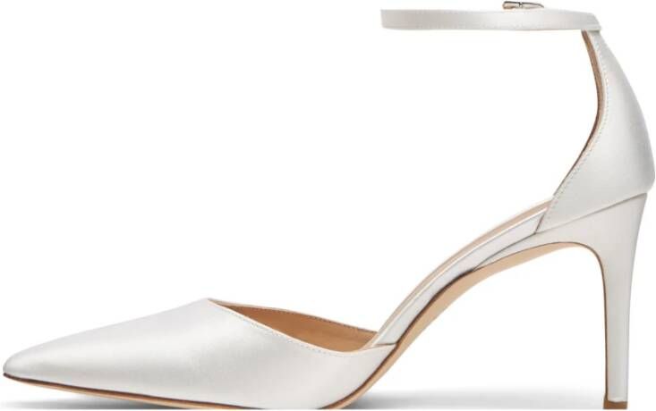 Stuart Weitzman Minimalistische Slingback Pump White Dames