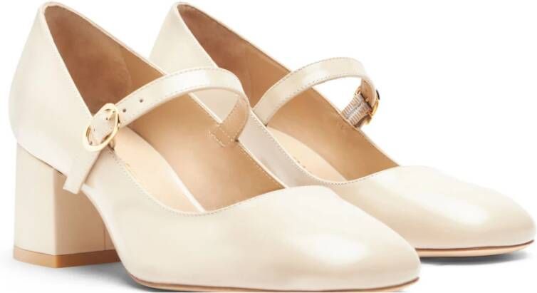 Stuart Weitzman Moderne Mary Jane Pump Beige Dames