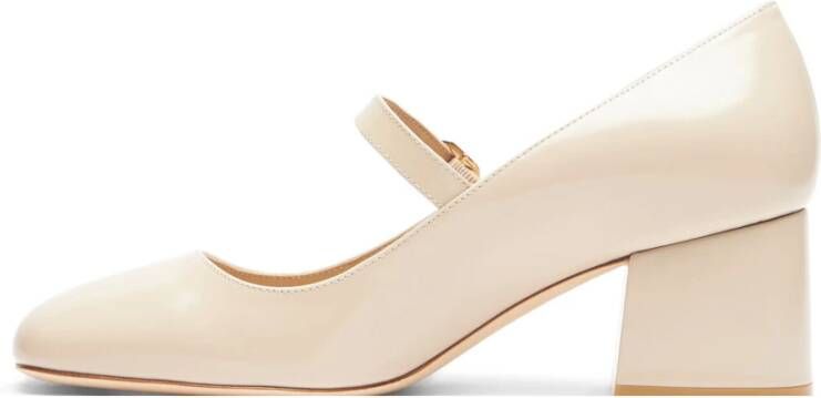 Stuart Weitzman Moderne Mary Jane Pump Beige Dames