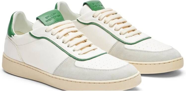 Stuart Weitzman Moderne Sneaker van Gemengde Materialen White Dames