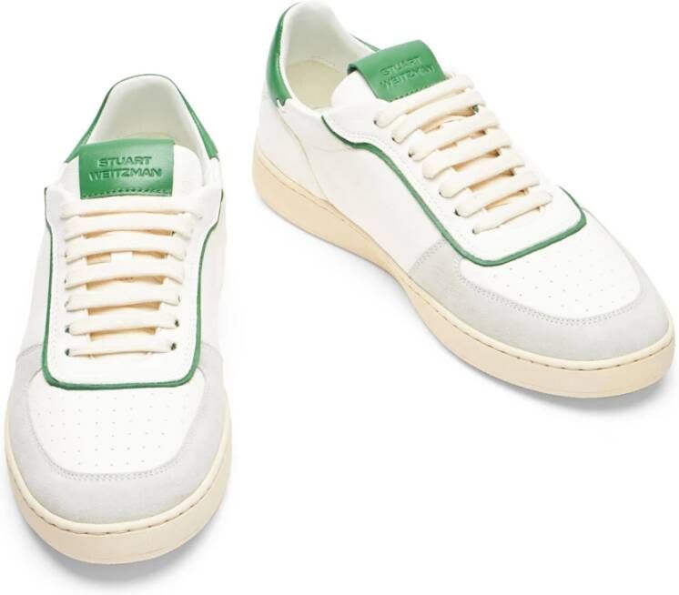 Stuart Weitzman Moderne Sneaker van Gemengde Materialen White Dames