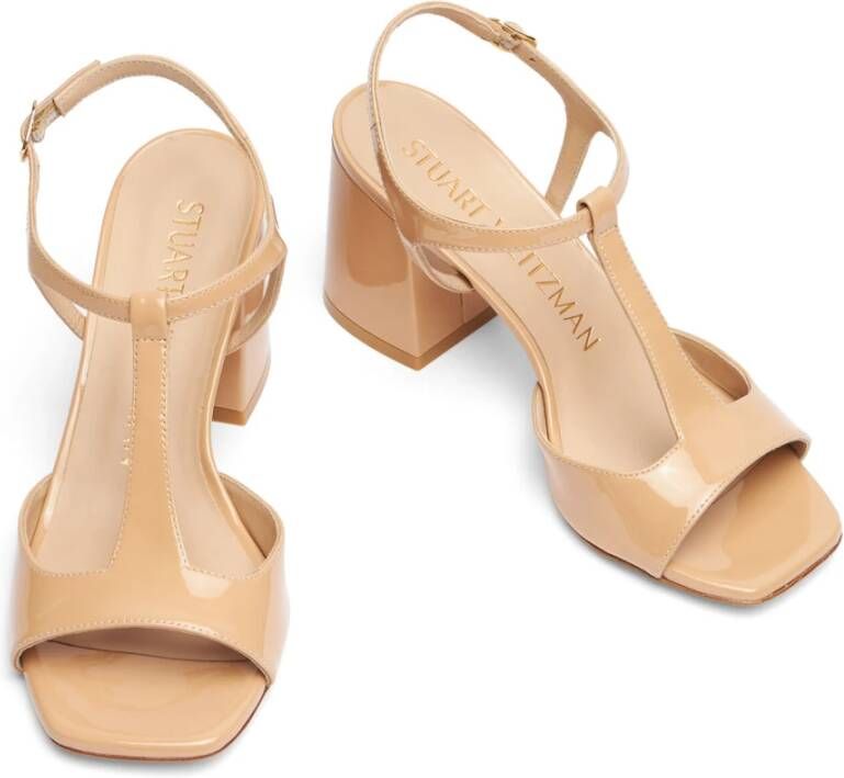 Stuart Weitzman Flareblock T-Strap Sandal