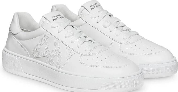 Stuart Weitzman Monogram Tennis Sneaker White Dames