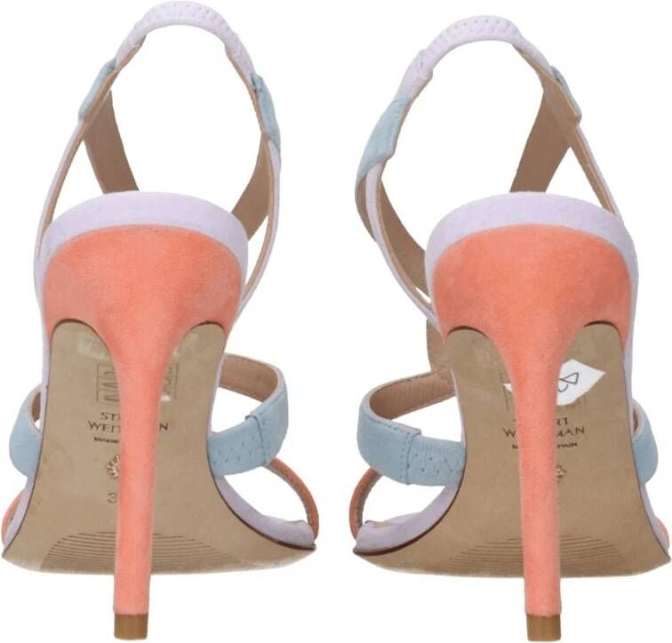 Stuart Weitzman Multicolor Leren Sandaal Hoge Hak