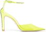 Stuart Weitzman Neon Gele Kristal Ketting Pumps Yellow Dames - Thumbnail 2