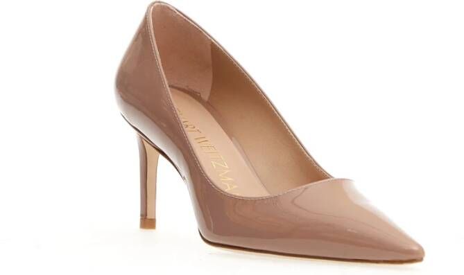 Stuart Weitzman Nude Lakleren Pumps Pink Dames