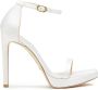 Stuart Weitzman Nudist Disco Hoge Hak Sandalen White Dames - Thumbnail 4