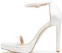 Stuart Weitzman Nudist Disco Hoge Hak Sandalen White Dames - Thumbnail 5