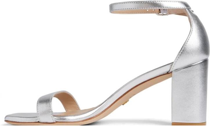 Stuart Weitzman Nudistcurve 75 Block Sandal Grijs Dames