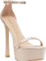 Stuart Weitzman Nudistcurve Hollywood glans sandaal Beige Dames - Thumbnail 4