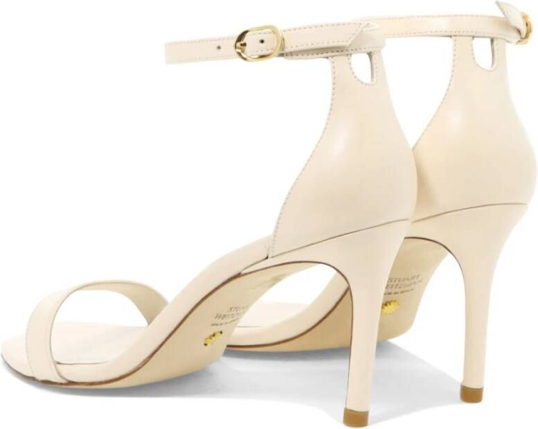 Stuart Weitzman Nunaked Curve Sandalen Beige Dames