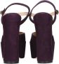 Stuart Weitz Paarse Leren Plateau Sandalen - Thumbnail 2