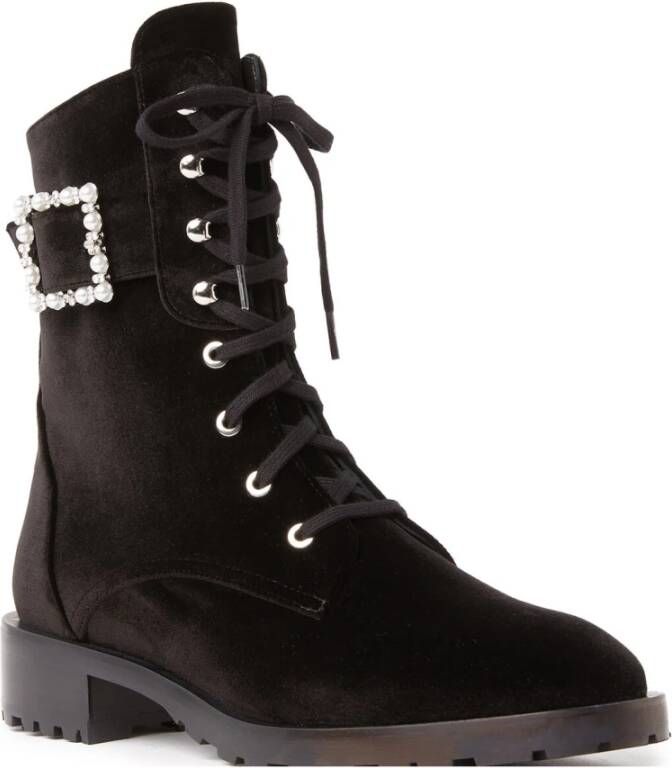 Stuart Weitzman Pearl Buckle Boots Zwart Dames