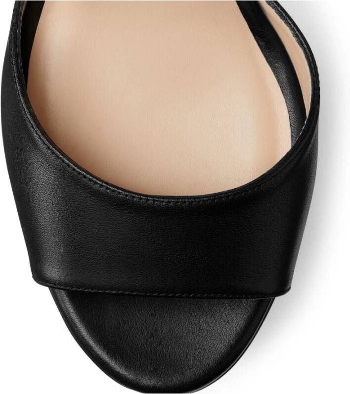 Stuart Weitzman Platform Sandal met Hoekige Gesp