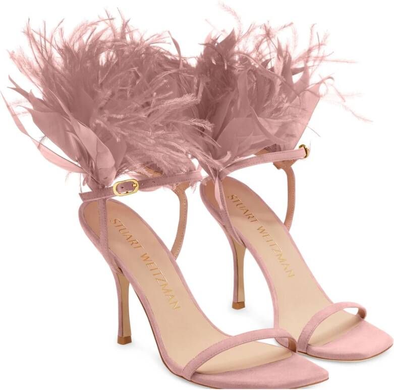 Stuart Weitzman Plume 100 Sandal Roze Dames