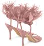 Stuart Weitzman Plume 100 Sandaal met Veren Details Pink Dames - Thumbnail 8