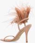 Stuart Weitzman Plume 100 Sandaal met Veren Details Pink Dames - Thumbnail 5