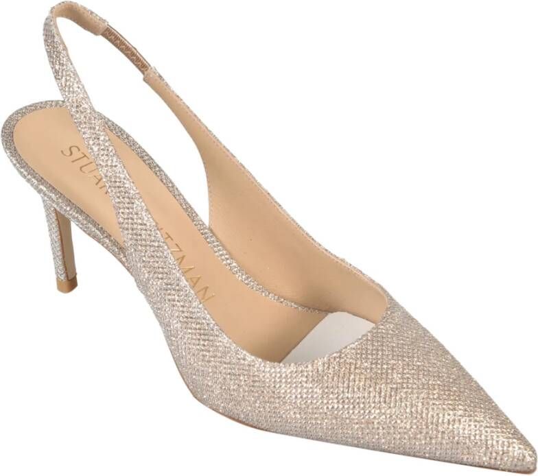 Stuart Weitzman Zilveren Leren Slingback met Stiletto Hak Gray Dames - Foto 2